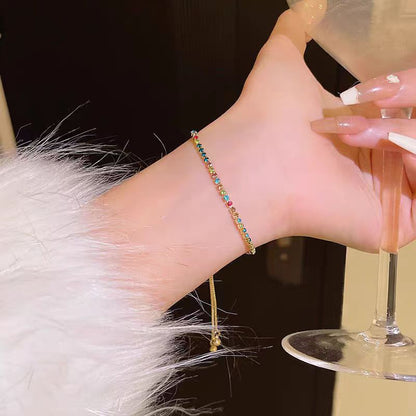 Bracelet élégant doré à pierres - Clara